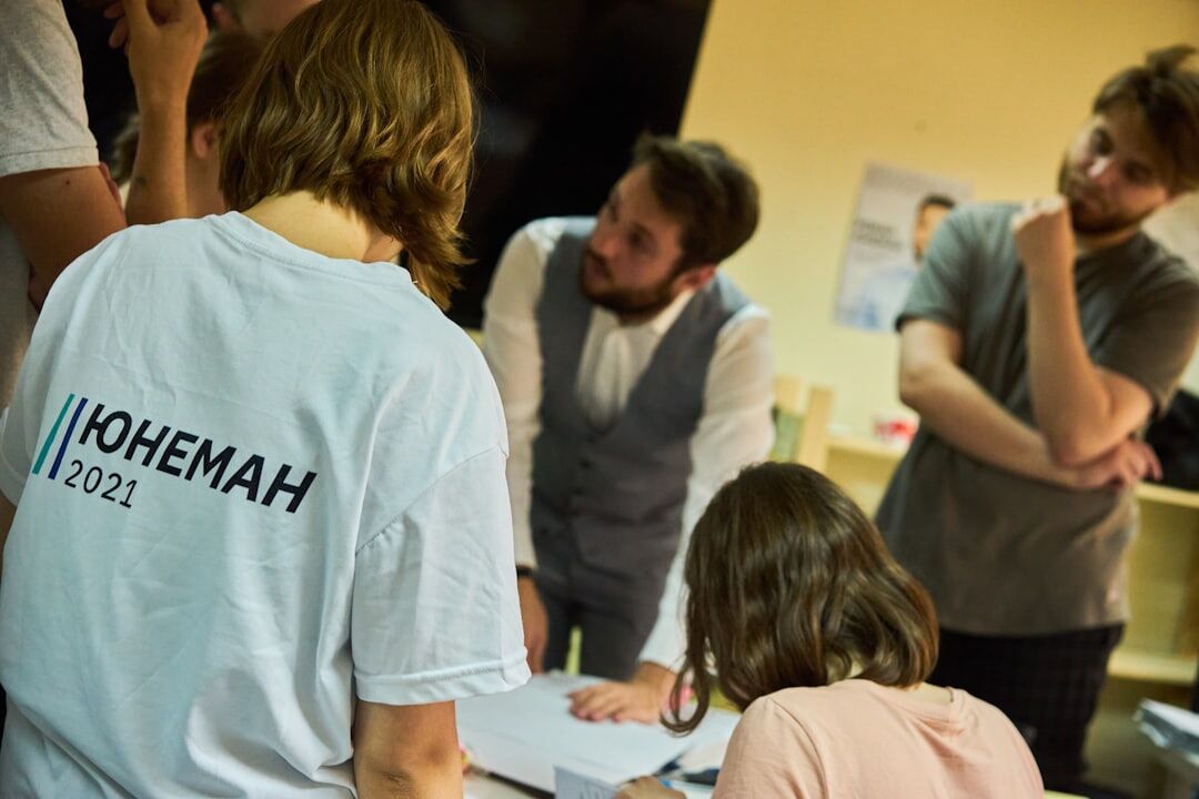 Journalism students in a hands-on training workshop